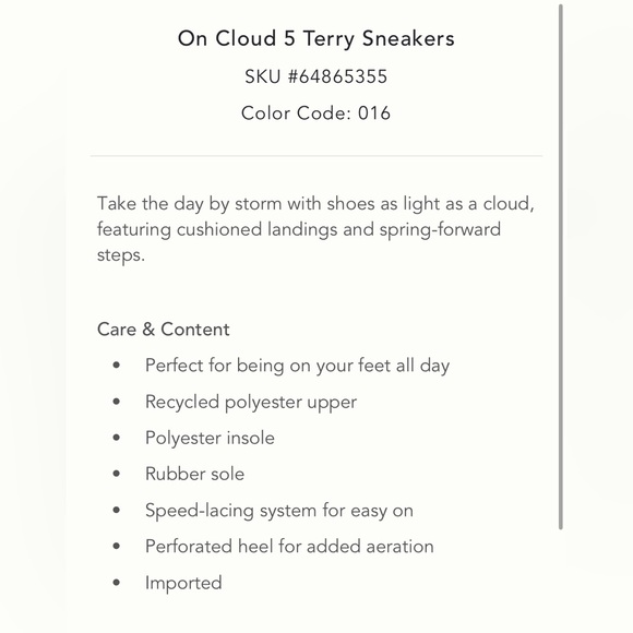 On Cloud Terry sneakers shoes - Picture 12 of 12